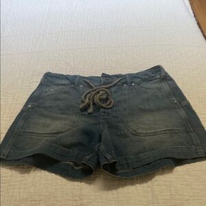Free People Blue Jean Shorts Relaxed Fit